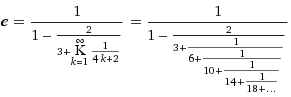 Continued fraction via wolfram alpha