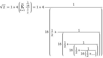 Continued Fraction via Wolfram Alpha